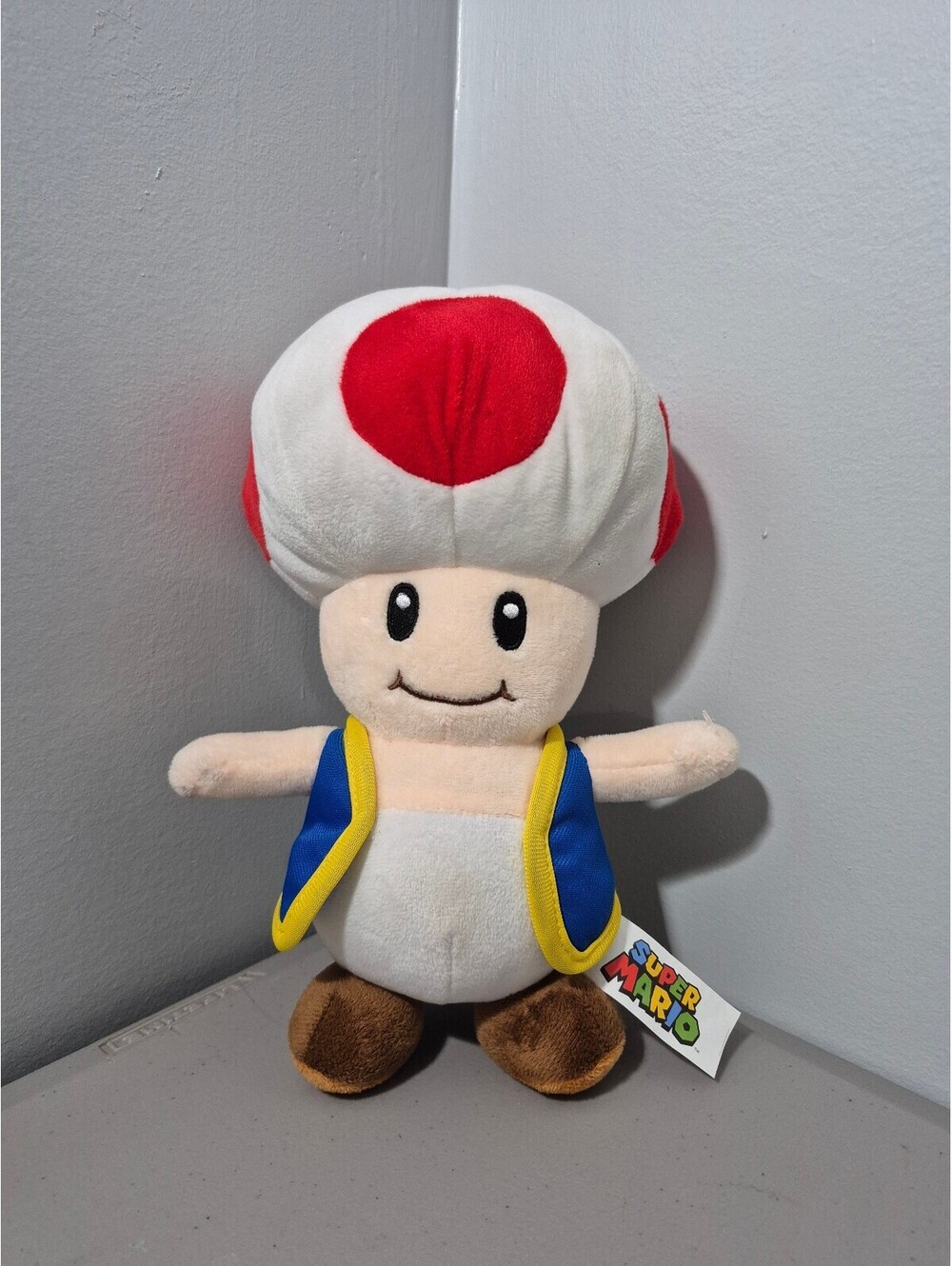Nintendo Super Mario Toad 10” Plush Good Stuff 2025 Arcade Prize Tag